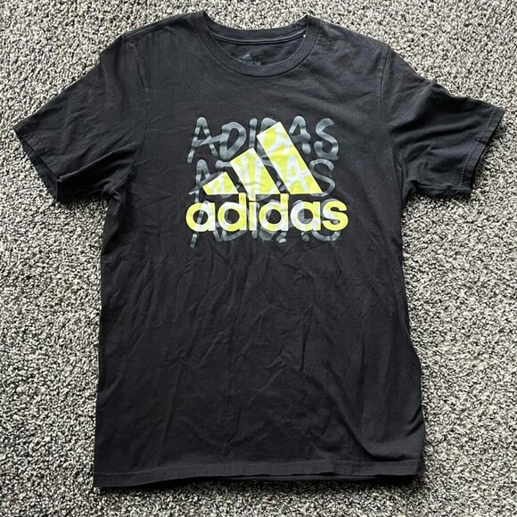 adidas Other - Black Adidas Tee With Graffiti Style Men's Medium - Streetwear, Hipster Hoodie